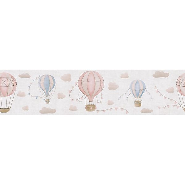 A.S. Creation Vlies-Bordüre Ballons 5 m x 0,13 m Beige-Rosa-Blau FSC® günstig online kaufen