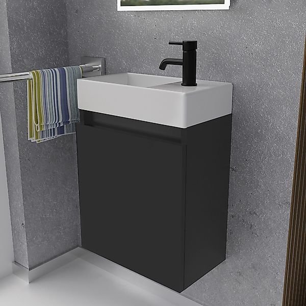 Alpenberger Badmöbel-Set Gäste WC Waschbecken mit günstig online kaufen