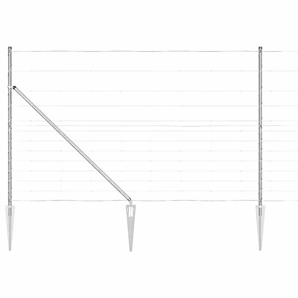 vidaXL Zaunpfosten Galvanisiert 25 x 1,5 m Stahl 3351436 günstig online kaufen