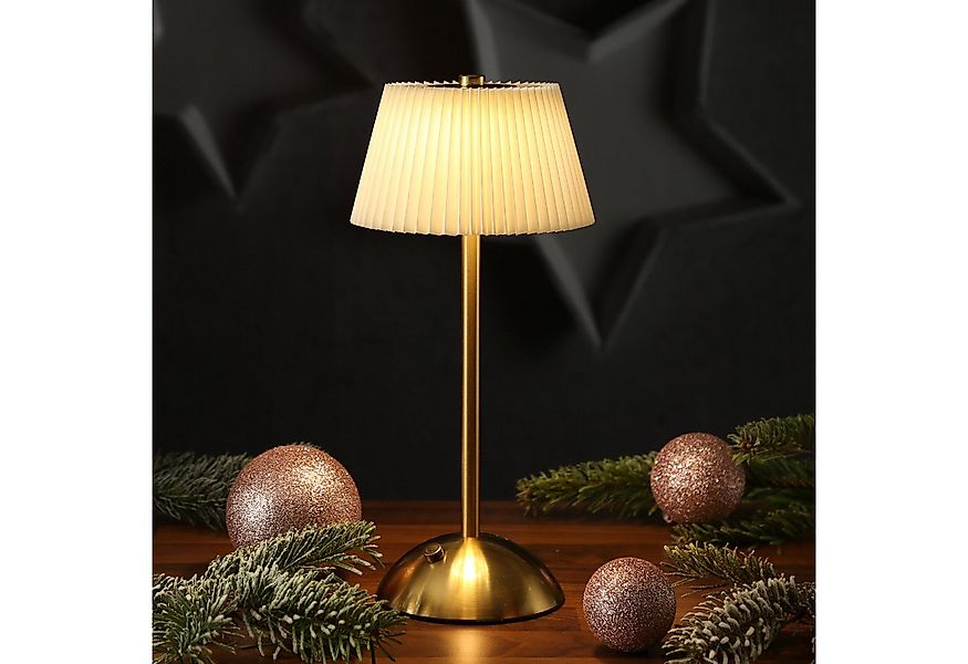 MARELIDA Tischleuchte LED Tischlampe mit Schirm wiederaufladbar dimmbar 3 L günstig online kaufen