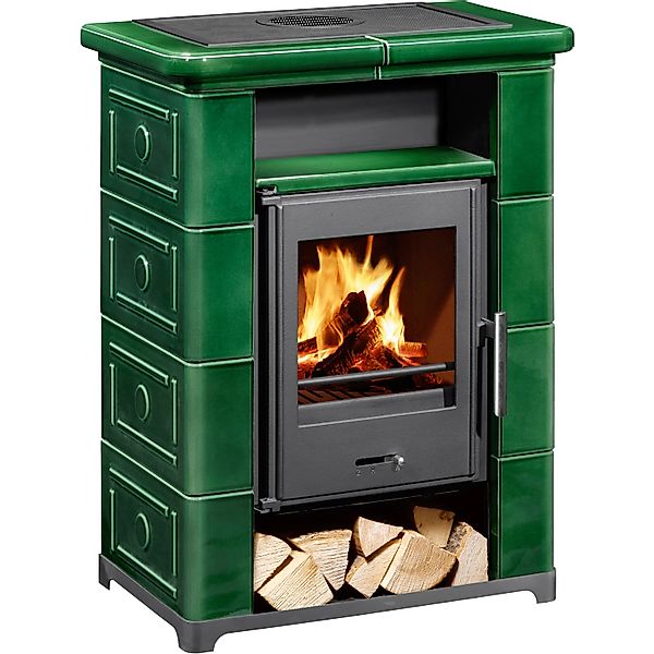 Wamsler Montafon Kaminofen Keramik Grün 7 kW günstig online kaufen