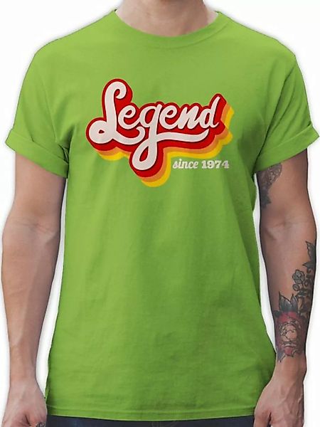 Shirtracer T-Shirt Legend since 1974 Retro Fünfzig 50. Geburtstag günstig online kaufen