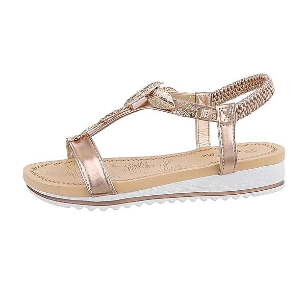 Ital-Design Damen Freizeit Riemchensandalette (86016910) Keilabsatz/Wedge günstig online kaufen