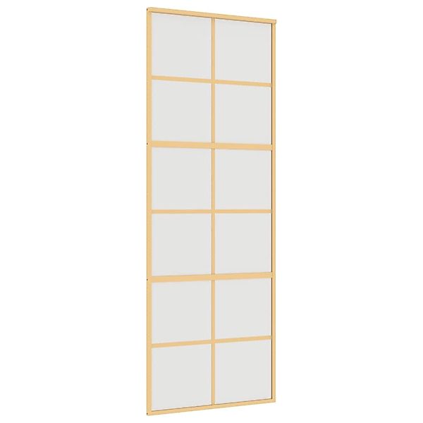 vidaXL Schiebetür Golden 76x205 cm Matt ESG-Glas und Aluminium 155169 günstig online kaufen