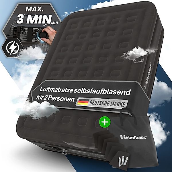 Heimfleiss® Luftmatratze Luftmatratze Selbstaufblasend – Schwarz, günstig online kaufen
