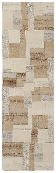 Läufer "Lola, Wolle, handgearbeitet, Patchwork Design" rechteckig 12 mm Höh günstig online kaufen