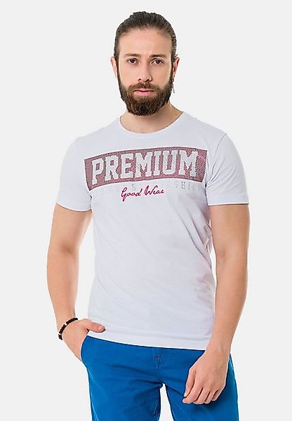 Cipo & Baxx T-Shirt T-Shirt mit lässigem Brustprint-Design günstig online kaufen