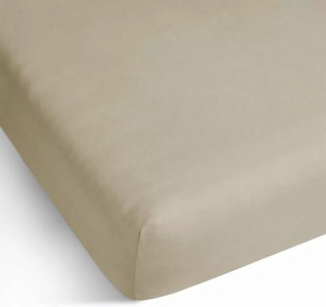 Aspero® Baumwoll-Spannbettlaken Natal Bettlaken beige Gr. 90-100 x 200 günstig online kaufen