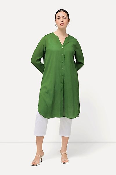 Ulla Popken Longbluse Longbluse Struktur A-Linie günstig online kaufen