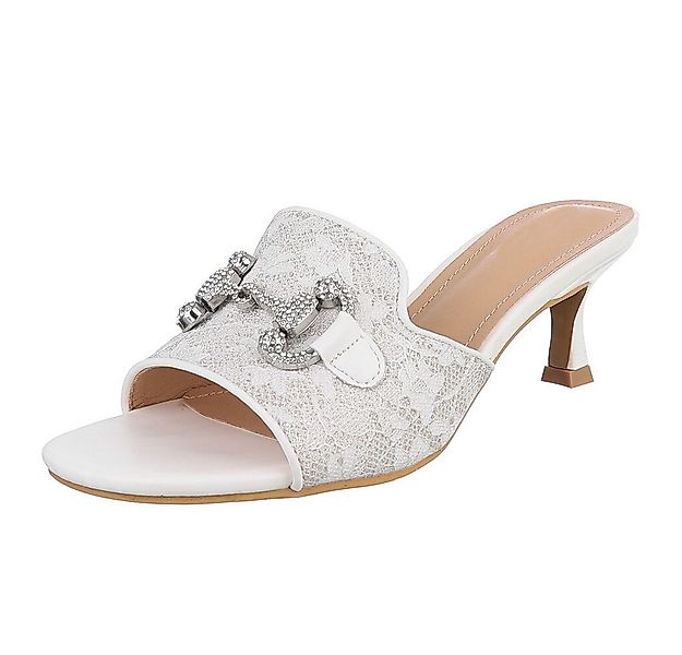 Ital-Design Elegante Slingbacks mit Applikationen für Damen Pantolette (899 günstig online kaufen