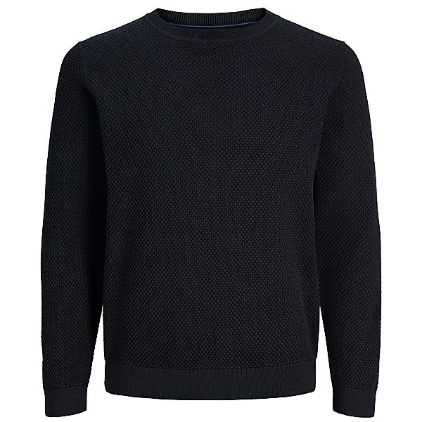 Jack&Jones Rundhalspullover aus Baumwolle Farbe schwarz Größe: 3XL günstig online kaufen