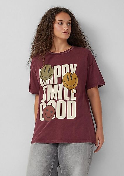 QS Kurzarmshirt T-Shirt Gewaschenes Printshirt günstig online kaufen