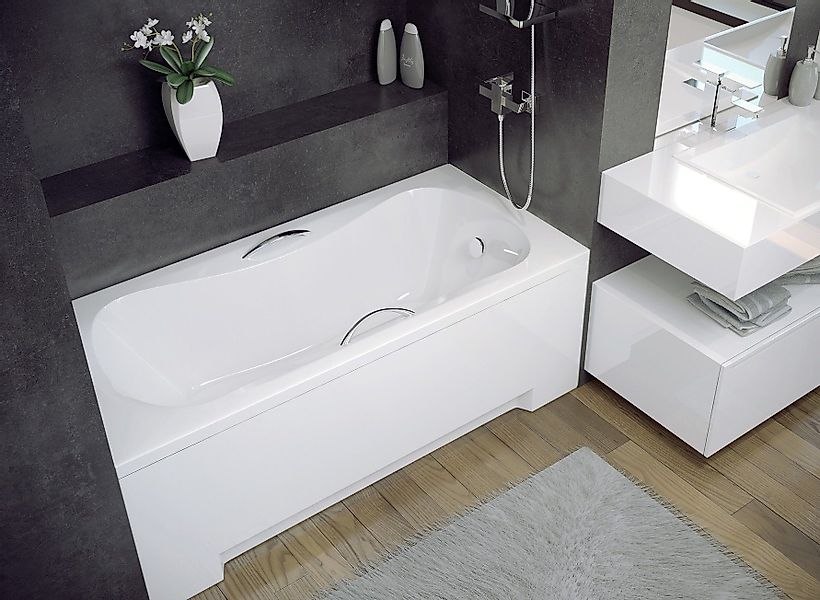 KOLMAN Badewanne Rechteck Aria 170x70, Ablaufgarnitur günstig online kaufen