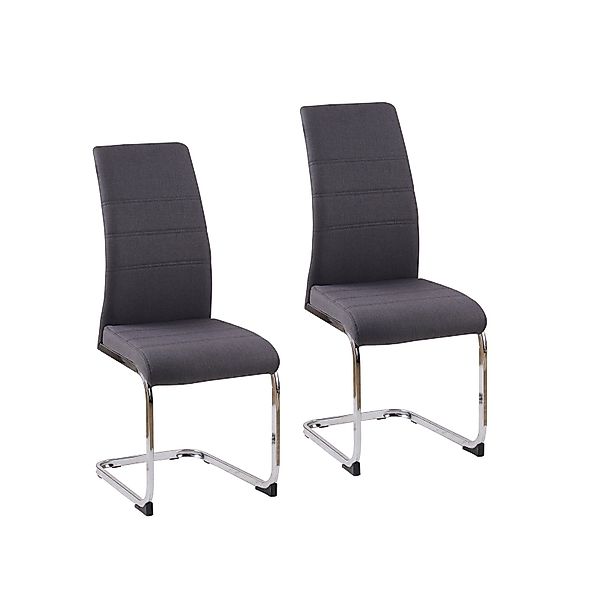 HTI-Living Freischwinger Schwingstuhl SallyC Grau (Set, günstig online kaufen