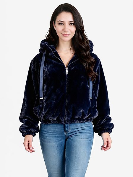 PEKIVESSA Fellimitatjacke Gefütterte Kapuzenjacke aus Kunstfell günstig online kaufen