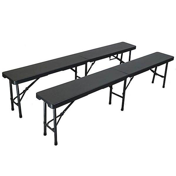 CHEFGASTRO 2er Set Bierbank Klappbar Klappbank Outdoor Wetterfest Mit Trage günstig online kaufen