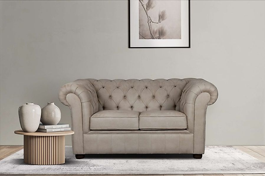 Home affaire 2-Sitzer »CHARENTE, Chesterfield-Sofa, Wellenfederung, Maße: B günstig online kaufen