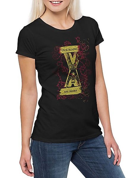 Urban Backwoods Print-Shirt Our Blades Are Sharp Damen T-Shirt Game Of Star günstig online kaufen