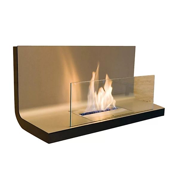 Radius - Wall Flame 1 Kaminfeuer / Wandkamin - transparent, edelstahl/Edels günstig online kaufen