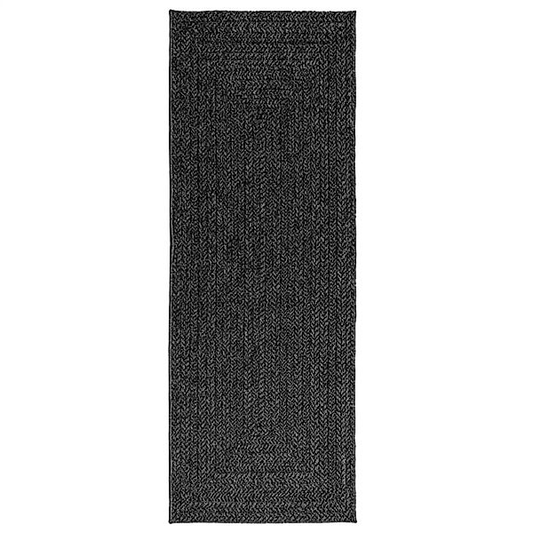 vidaXL Teppich Zizur Anthrazit 80x200 Cm Juteoptik Indoor Und Outdoor 22328 günstig online kaufen