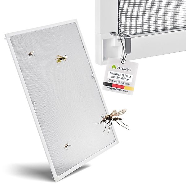 Juskys Insektenschutz-Fensterrahmen Fliegenschutzgitter, individuell kürzba günstig online kaufen
