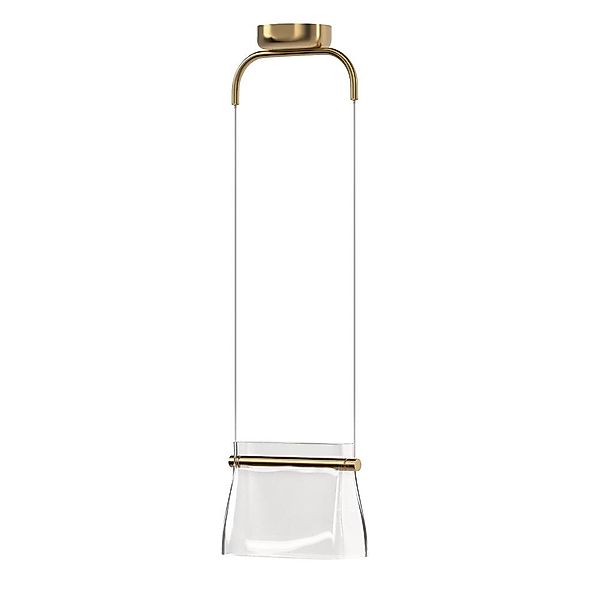 Maytoni LED-Hängeleuchte Cabaret, messing, Länge 25 cm, Glas günstig online kaufen