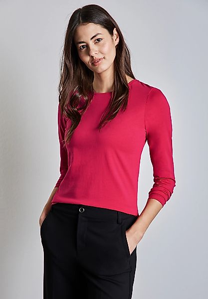 STREET ONE Langarmshirt aus reiner Baumwolle günstig online kaufen