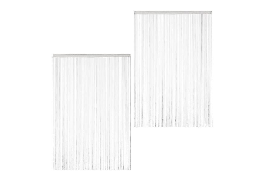 relaxdays Fadenvorhang weiß, 2er Pack 145x245cm günstig online kaufen