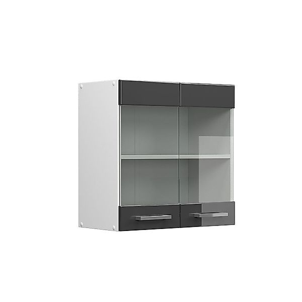 Vicco Glashängeschrank R-Line, Anthrazit Hochglanz/Weiß, 60 günstig online kaufen