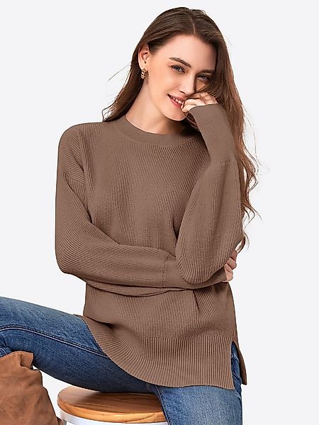 Imily Bela Sweater Damen Oversize-Pullover aus Rippstrick (Packung, 1-tlg., günstig online kaufen
