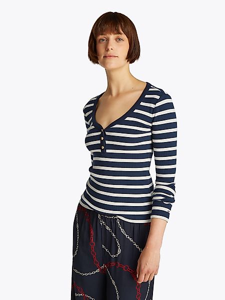 Tommy Hilfiger Langarmshirt SLIM HENLEY GB günstig online kaufen