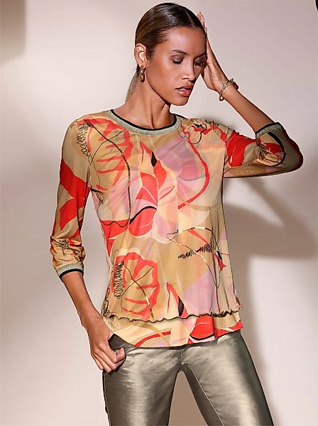 creation L Print-Shirt "Mesh-Shirt", (1 tlg.) günstig online kaufen