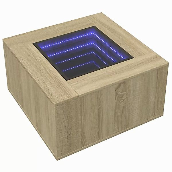 vidaXL Couchtisch LED-Couchtisch Sonoma-Eiche 60x60x40 cm günstig online kaufen