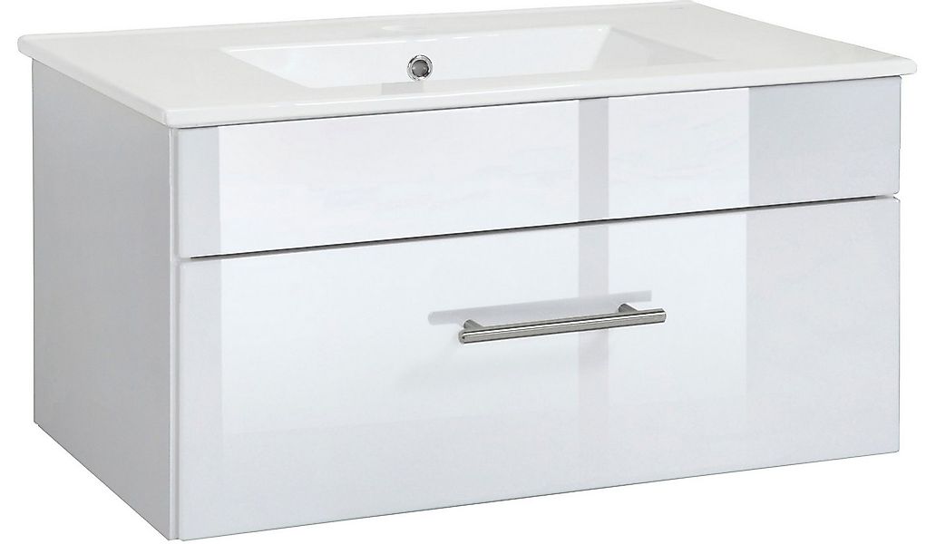 welltime Waschtisch Trento Light mit Keramik-Auflagebecken, 1 feste Blende günstig online kaufen