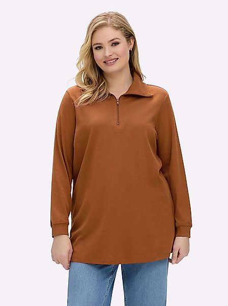 Sieh an! Sweater Long-Sweatshirt Langarm günstig online kaufen