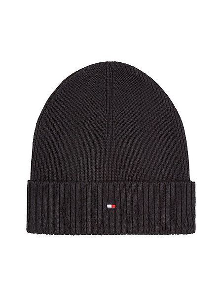 Tommy Hilfiger Strickmütze TH FLAG PIMA COTTON BEANIE Beanie mit Logosticke günstig online kaufen