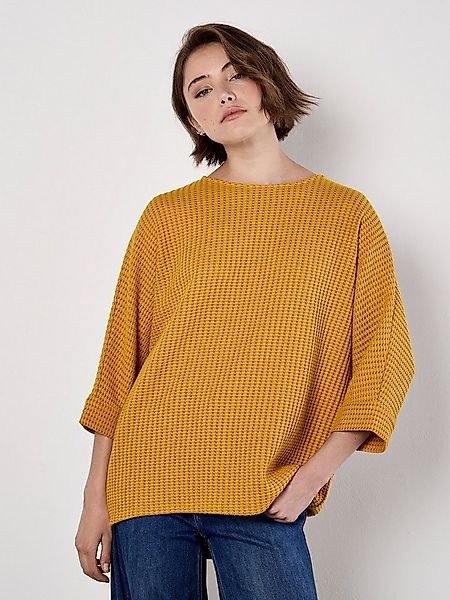 Apricot Fledermauspullover Oversized-Pullover in Waffeloptik günstig online kaufen