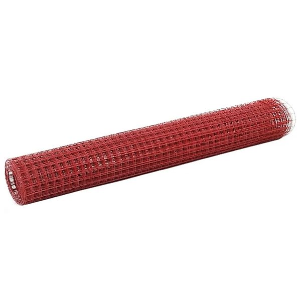 vidaXL Drahtzaun Stahl mit PVC-Beschichtung 10x1 m Rot 143662 günstig online kaufen