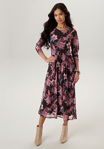 Aniston SELECTED Midikleid, mit floralem Muster - NEUE KOLLEKTION günstig online kaufen