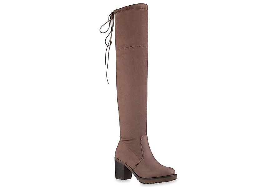 VAN HILL 833657 Overkneestiefel Damen Overknees Leicht Gefütterte Stiefel W günstig online kaufen