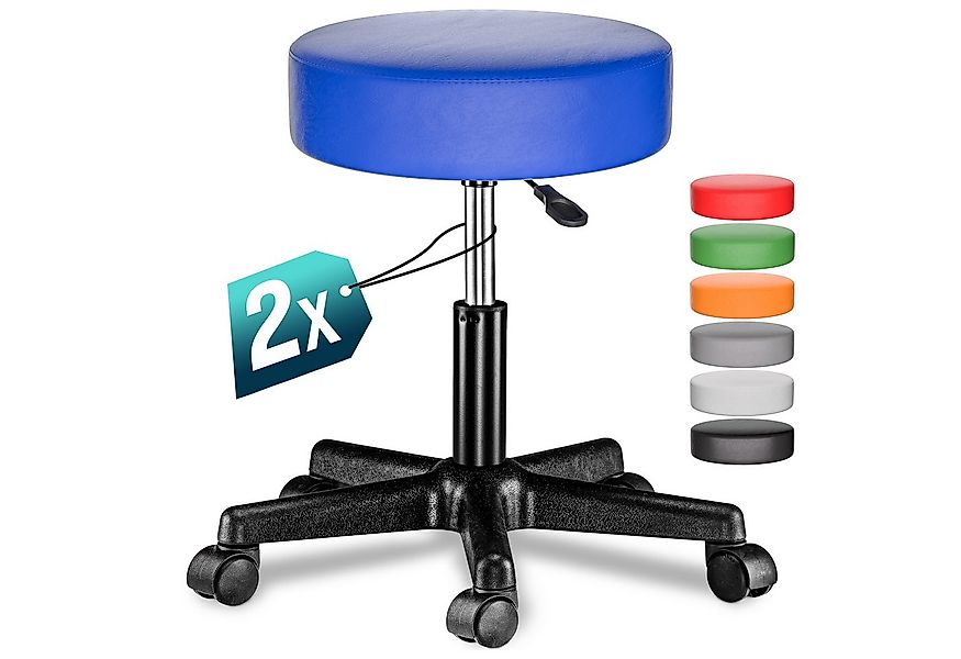 Casaria Drehhocker, Höhenverstellbar 10cm Polsterung 46-60cm Sitzhöhe 360° günstig online kaufen