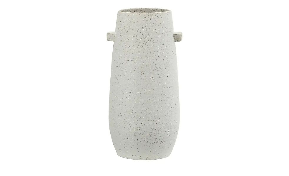 HOME STORY Vase   ¦ weiß ¦ Steinzeug ¦ Maße (cm): H: 31,3  Ø: 15.7 Accessoi günstig online kaufen