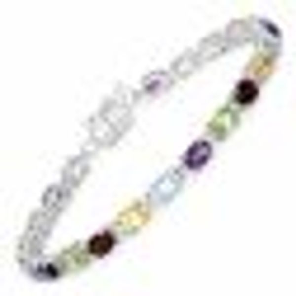 Armband 925-Sterling Silber rhodiniert Multicolour oval günstig online kaufen