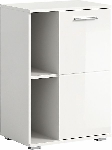 Home affaire Schuhschrank "Valge, Breite 55cm, 1 Tür, 2 offene Fächer,2 ver günstig online kaufen