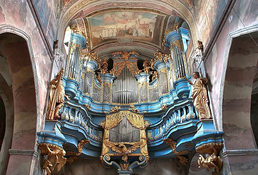 Papermoon Fototapete "ARCHITEKTUR-KATHEDRALE BAROQUE FASSADE ORGAN KIRCHE" günstig online kaufen