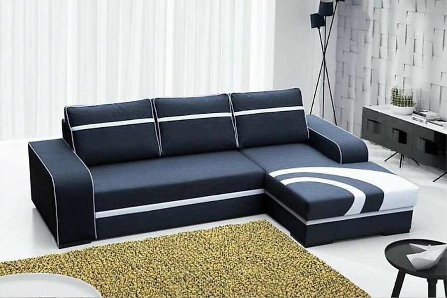 JVmoebel Ecksofa Schlafsofa Eck Sofa Couch Bettfunktion Polster Eck Garnitu günstig online kaufen