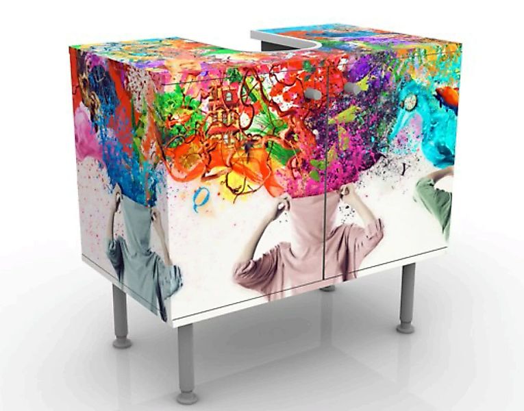 Waschbeckenunterschrank Kunstdruck Brain Explosions günstig online kaufen