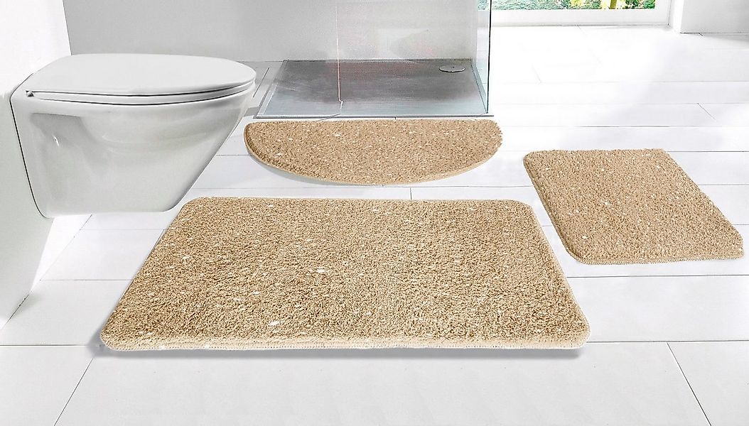 my home Badematte Glitzer, Badvorleger, Badezimmer Teppich, Höhe 30 mm, rut günstig online kaufen