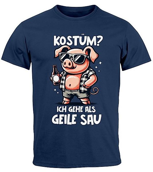 MoonWorks Print-Shirt Herren T-Shirt Fasching Karneval günstig online kaufen