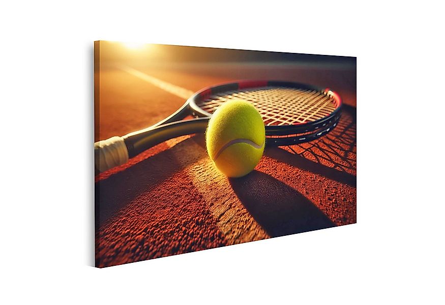 islandburner Leinwandbild Für Tennis Fans und Spieler Tennisball und Schläg günstig online kaufen